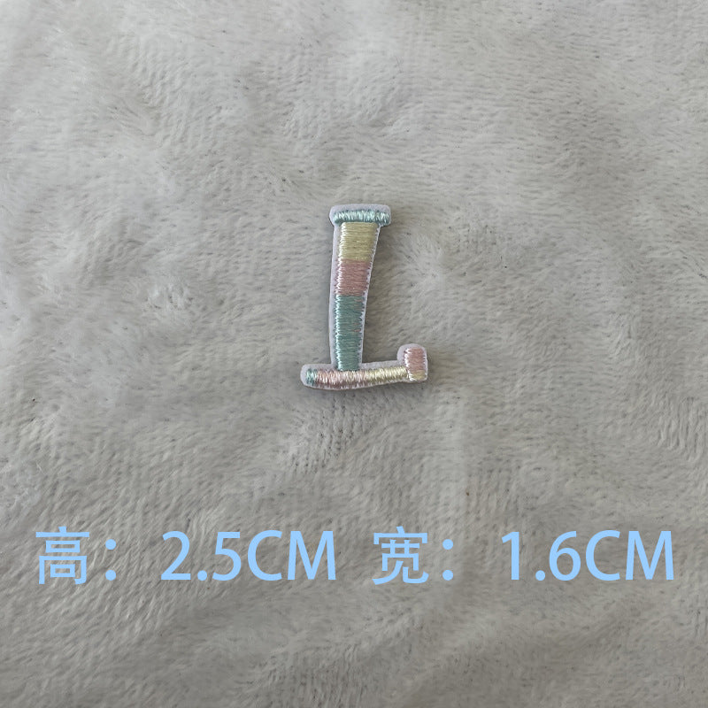 Wholesale Colorful 26 English letters embroidered patch